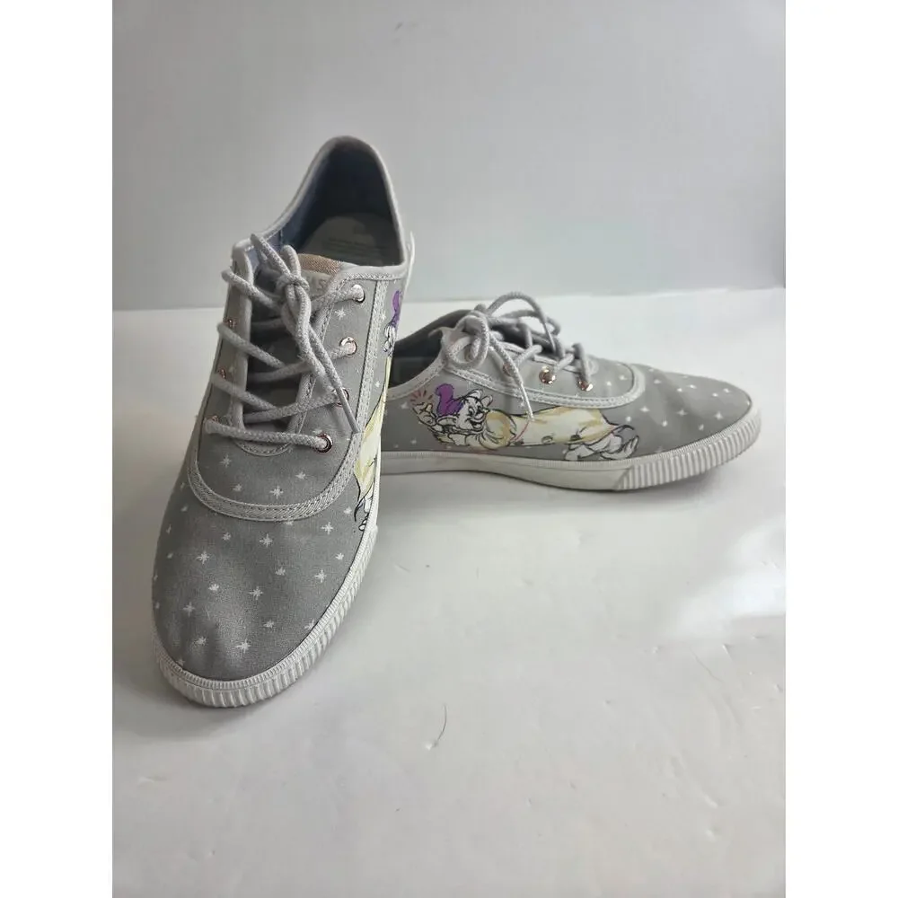 Disney Toms Shoes Women’s Sz 9.5 Dopey Gray Snow White Seven Dwarfs